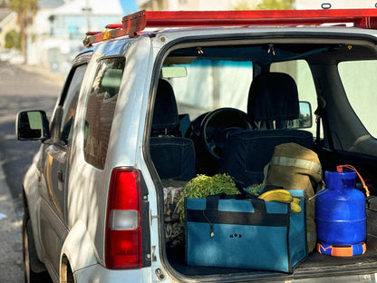 Cargo Tote in the back of the Jimny packed with groceries