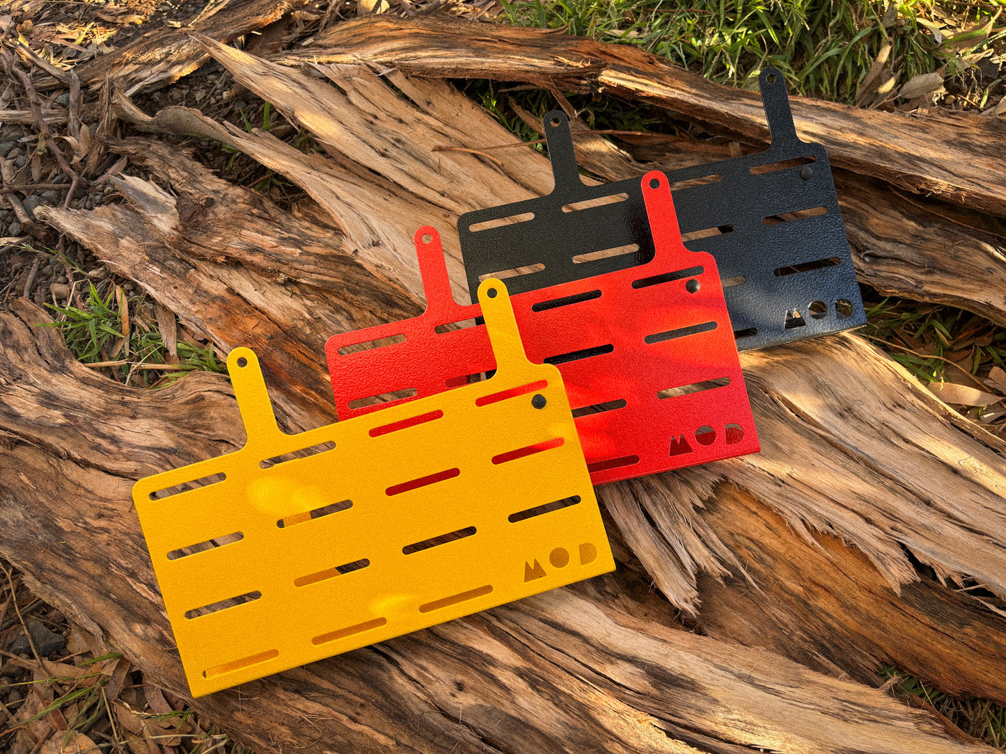 Yellow, red , and black Engine Bay Mount for jimny 4