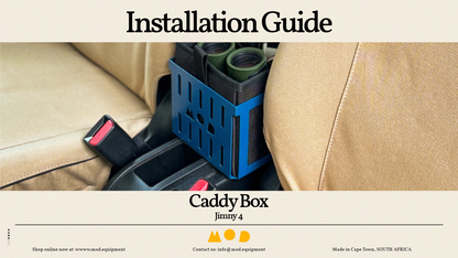 An installation video showing how to mount the Caddy Box in the Jimny 4